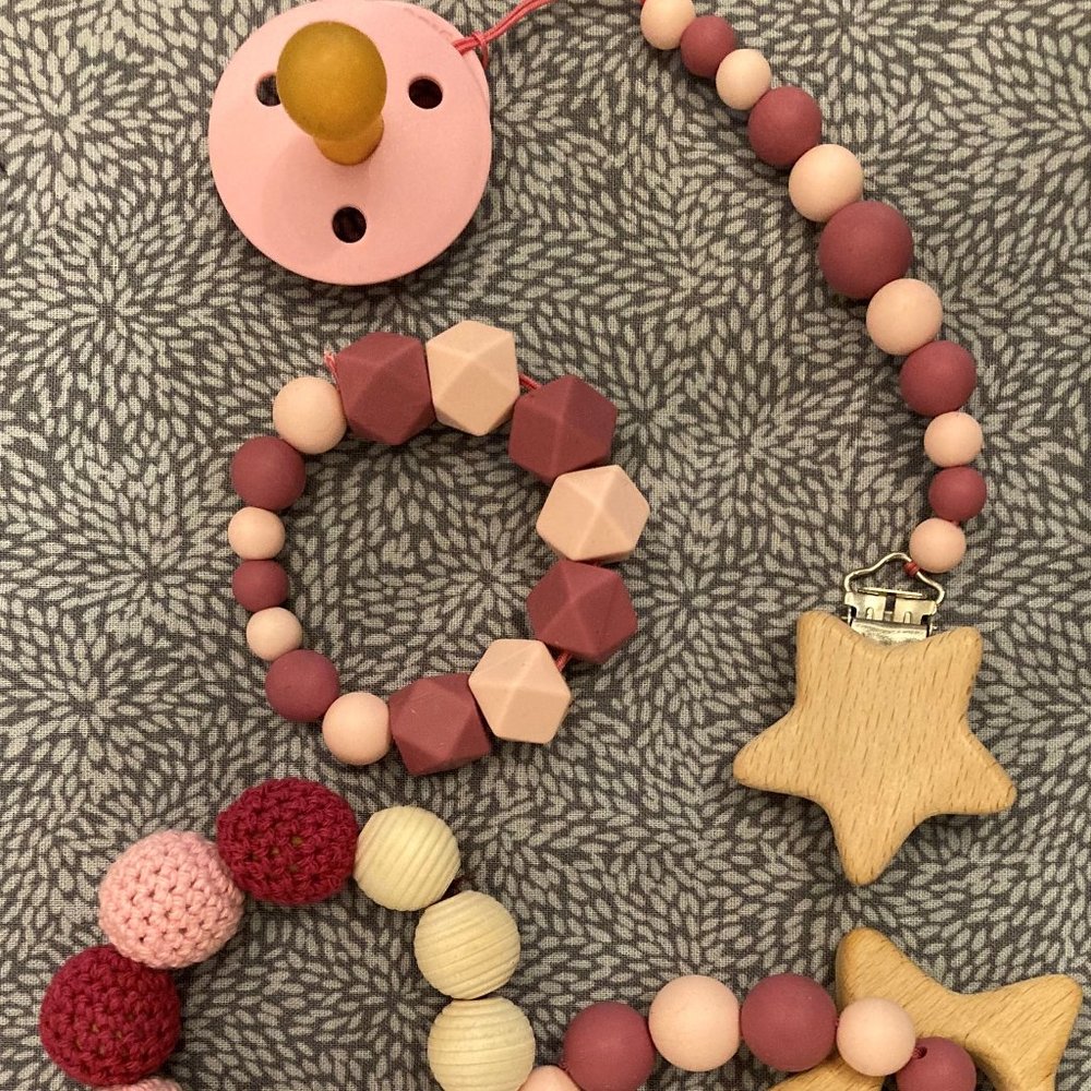 Silicone/Wood Pacifier/Dummy/Leash/Chain/Chew Toys